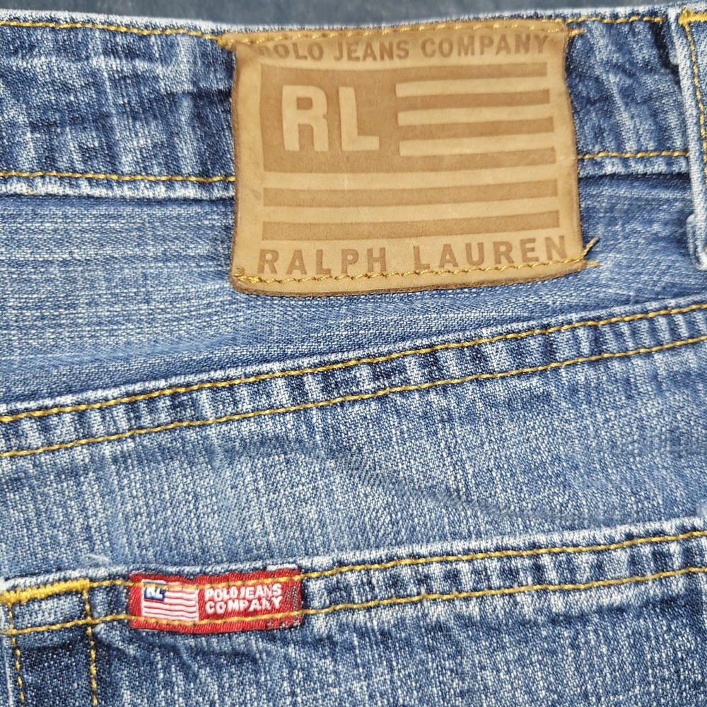 Polo Jeans Co Ralph Lauren Womens Saturday Shorts Size 10 Denim Medium Wash 5" - Picture 3 of 7